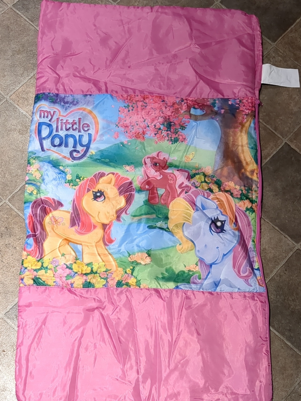 My Little Pony Pink and Blue Kids Sleeping Bag with Pony Print